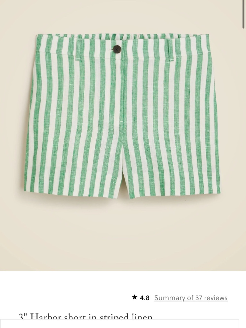Jcrew line harbor shorts , S , NWT